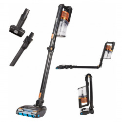 Aspirator vertical Ninja IZ300EUT, 309W, 0.7 l, 3 viteze, Autonomie pana la 60 min, HEPA, LED Smart display, Perie cu lumina, Negru / Rosu