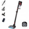 Aspirator vertical Ninja IZ300EUT, 309W, 0.7 l, 3 viteze, Autonomie pana la 60 min, HEPA, LED Smart display, Perie cu lumina, Negru / Rosu