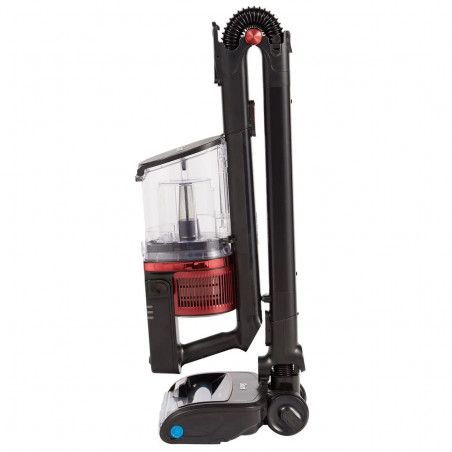Aspirator vertical Ninja IZ300EUT, 309W, 0.7 l, 3 viteze, Autonomie pana la 60 min, HEPA, LED Smart display, Perie cu lumina, Negru / Rosu