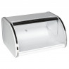 Cutie pentru paine Brabantia Roll Top 1003254, 11 l, 31.6x26.5 cm, Structura speciala, Alb/Inox