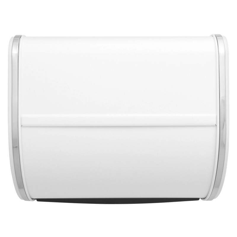 Cutie pentru paine Brabantia Roll Top 1003254, 11 l, 31.6x26.5 cm, Structura speciala, Alb/Inox