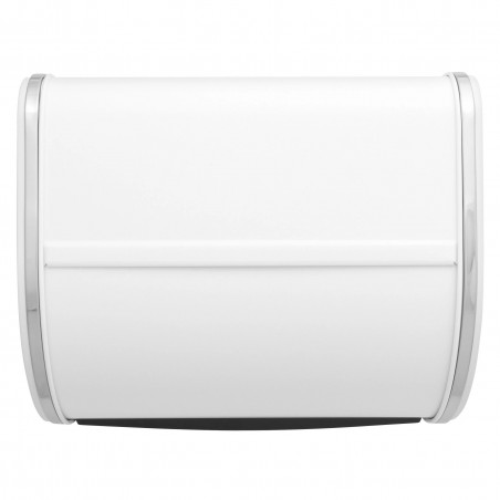 Cutie pentru paine Brabantia Roll Top 1003254, 11 l, 31.6x26.5 cm, Structura speciala, Alb/Inox