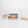 Cutie pentru paine Brabantia Roll Top 1003254, 11 l, 31.6x26.5 cm, Structura speciala, Alb/Inox