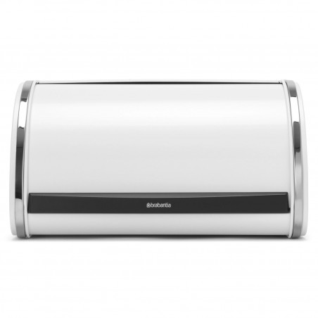 Cutie pentru paine Brabantia Roll Top 1003254, 11 l, 31.6x26.5 cm, Structura speciala, Alb/Inox