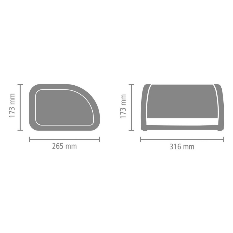 Cutie de paine Brabantia Roll Top 646889, 11 L, 31.6x26.5 cm, Structura speciala, Inox/mat