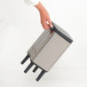 Cos de gunoi Brabantia Bo Small Hi 1006642, 4 l, Deschidere lina si silentioasa, Baza antiderapanta, Rezistent la amprente, Otel inoxidabil/Mat