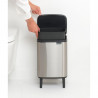 Cos de gunoi Brabantia Bo Small Hi 1006646, 7 L, Deschidere lina si silentioasa, Baza antiderapanta, Rezistent la amprente, Inox mat