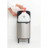 Cos de gunoi Brabantia Bo Small Hi 1006646, 7 L, Deschidere lina si silentioasa, Baza antiderapanta, Rezistent la amprente, Inox mat