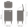 Cos de gunoi Brabantia Bo Small Hi 1006646, 7 L, Deschidere lina si silentioasa, Baza antiderapanta, Rezistent la amprente, Inox mat