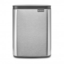 Coș de gunoi Brabantia Bo Small 1006632, 7 l, Deschidere lină și silențioasă, Bază antiderapantă, Rezistent la amprente, Oțel inoxidabil/Mat