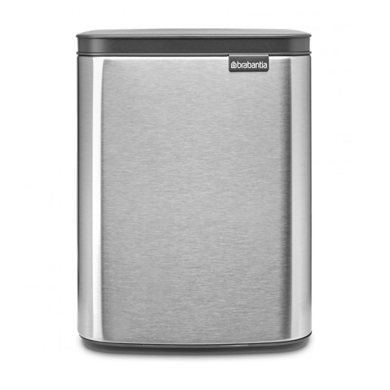 Coș de gunoi Brabantia Bo Small 1006632, 7 l, Deschidere lină și silențioasă, Bază antiderapantă, Rezistent la amprente, Oțel inoxidabil/Mat