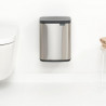Coș de gunoi Brabantia Bo Small 1006632, 7 l, Deschidere lină și silențioasă, Bază antiderapantă, Rezistent la amprente, Oțel inoxidabil/Mat