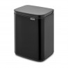 Cos pentru gunoi Brabantia Bo Small 1006622, 4 L, Deschidere lina si silentioasa, Bază antiderapantă, Negru