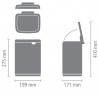 Cos pentru gunoi Brabantia Bo Small 1006622, 4 L, Deschidere lina si silentioasa, Bază antiderapantă, Negru