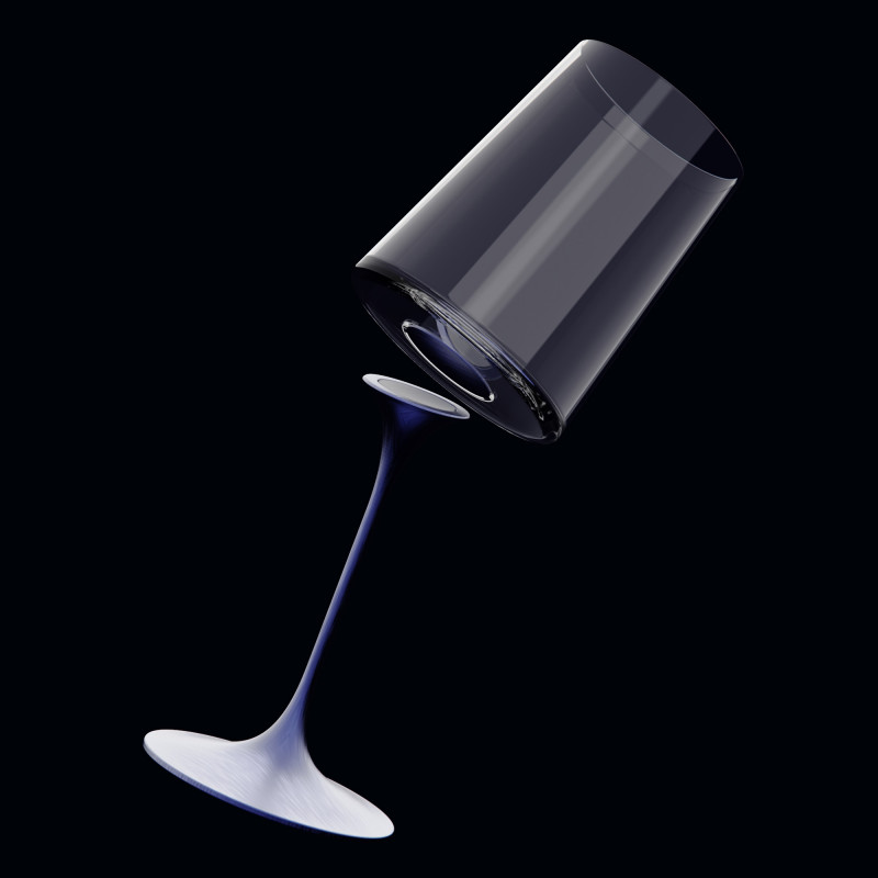 Picior cu fixare magnetica pentru pahare Trebonn SplitGlass 2025102, Ø7.5x12 cm, Sistem modular, Aluminiu, Albastru