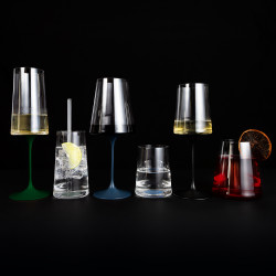 Picior cu fixare magnetică pentru pahare Trebonn SplitGlass 2025101, Ø7.5x12 cm, Sistem modular, Aluminiu, Rosu