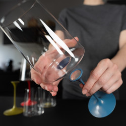 Picior cu fixare magnetică pentru pahare Trebonn SplitGlass 2025101, Ø7.5x12 cm, Sistem modular, Aluminiu, Rosu