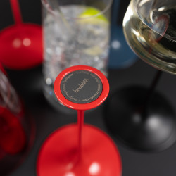 Picior cu fixare magnetică pentru pahare Trebonn SplitGlass 2025101, Ø7.5x12 cm, Sistem modular, Aluminiu, Rosu