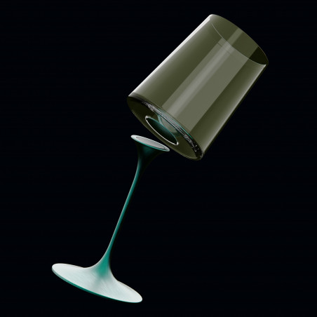 Picior cu fixare magnetică pentru pahare Trebonn SplitGlass 2025103, Ø7.5x12 cm, Sistem modular, Aluminiu, Verde