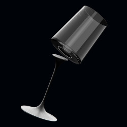 Set 2 pahare de cristal Trebonn SplitGlass 2025120, 280 ml, Ø7.3x9 cm, Posibilitate atasare de picior, Negru