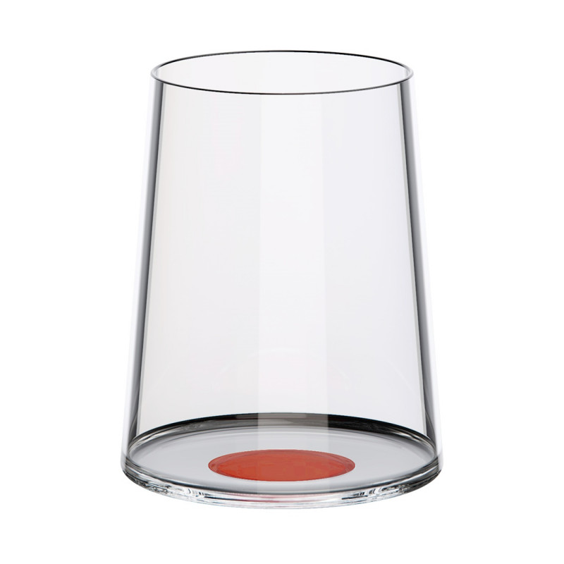 Set 2 pahare de cristal Trebonn SplitGlass 2025121, 280 ml, Ø7.3x9 cm, Posibilitate atasare picior, Roșu