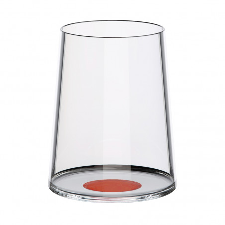 Set 2 pahare de cristal Trebonn SplitGlass 2025121, 280 ml, Ø7.3x9 cm, Posibilitate atasare picior, Roșu