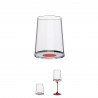 Set 2 pahare de cristal Trebonn SplitGlass 2025121, 280 ml, Ø7.3x9 cm, Posibilitate atasare picior, Roșu