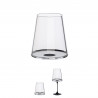 Set de 2 pahare de cristal pentru vin roșu Trebonn SplitGlass 2025110, 450 ml, Ø9.2x10.5 cm, Sistem modular, Negru