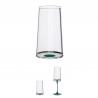 Set 2 pahare dе cristal Trebonn SplitGlass 2025133, 320 ml, Ø7.8x12.5 cm, Posibilitate atasare picior, Verde
