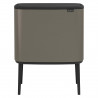 Coș Brabantia Bo Touch 651113, 11+23 l, Deschidere lină și silențioasă, Deschidere mare, Gri