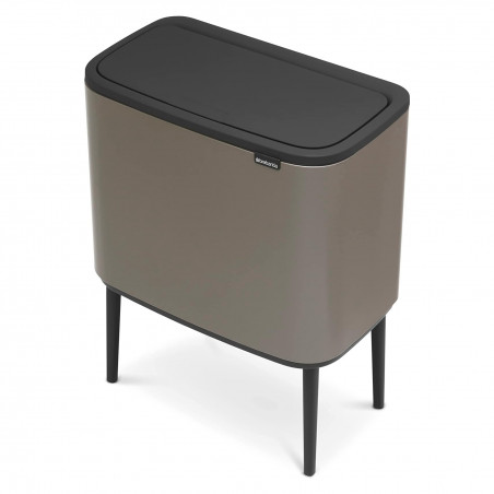 Coș Brabantia Bo Touch 651113, 11+23 l, Deschidere lină și silențioasă, Deschidere mare, Gri