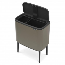 Coș Brabantia Bo Touch 651113, 11+23 l, Deschidere lină și silențioasă, Deschidere mare, Gri