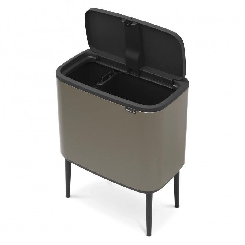 Coș Brabantia Bo Touch 651113, 11+23 l, Deschidere lină și silențioasă, Deschidere mare, Gri