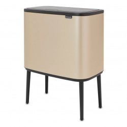 Coș Brabantia Bo Touch 1003214, 11+23 L, Deschidere lină și silențioasă, Deschidere mare, Auriu metalic