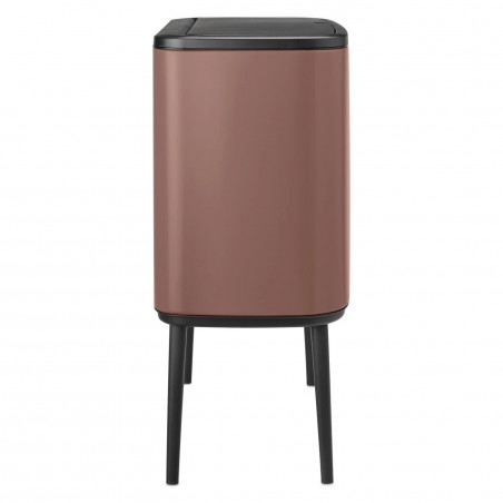 Coș Brabantia Bo Touch 1008856, 11+23 l, Deschidere lină și silențioasă, Deschidere mare, Finisaj satinat, Maro
