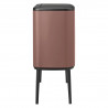 Coș Brabantia Bo Touch 1008856, 11+23 l, Deschidere lină și silențioasă, Deschidere mare, Finisaj satinat, Maro