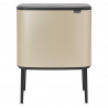 Coș Brabantia Bo Touch 1003213, 36 L, Deschidere lină și silențioasă, Deschidere mare, Auriu metalic