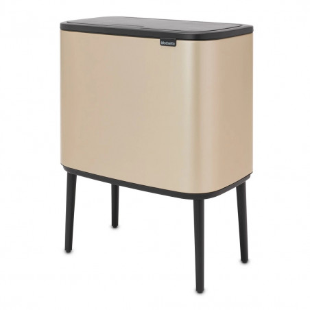Coș Brabantia Bo Touch 1003213, 36 L, Deschidere lină și silențioasă, Deschidere mare, Auriu metalic