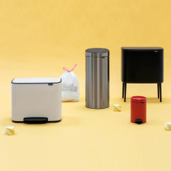 Brabantia Bo Touch 651106 Boklok de 36 de litri, 36 l, preparare lină și silențioasă, deschidere Golam, negru
