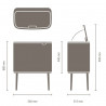 Brabantia Bo Touch 651106 Boklok de 36 de litri, 36 l, preparare lină și silențioasă, deschidere Golam, negru