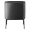 Coș Brabantia Bo Touch 1008857, 3x11 l, Deschidere lină și silențioasă, Deschidere mare, Gri închis
