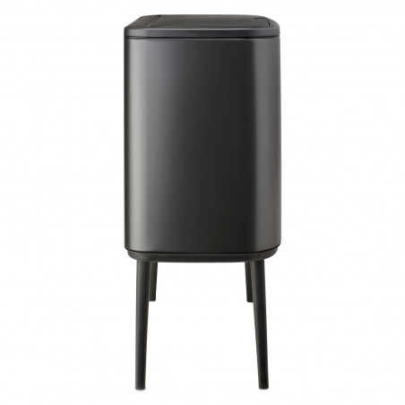 Coș Brabantia Bo Touch 1008857, 3x11 l, Deschidere lină și silențioasă, Deschidere mare, Gri închis