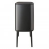 Coș Brabantia Bo Touch 1008857, 3x11 l, Deschidere lină și silențioasă, Deschidere mare, Gri închis