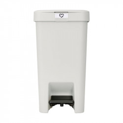 Coș cu pedală Brabantia StepUp 1008480, 16 L, Materiale ecologice, Deschidere mare, Gri deschis
