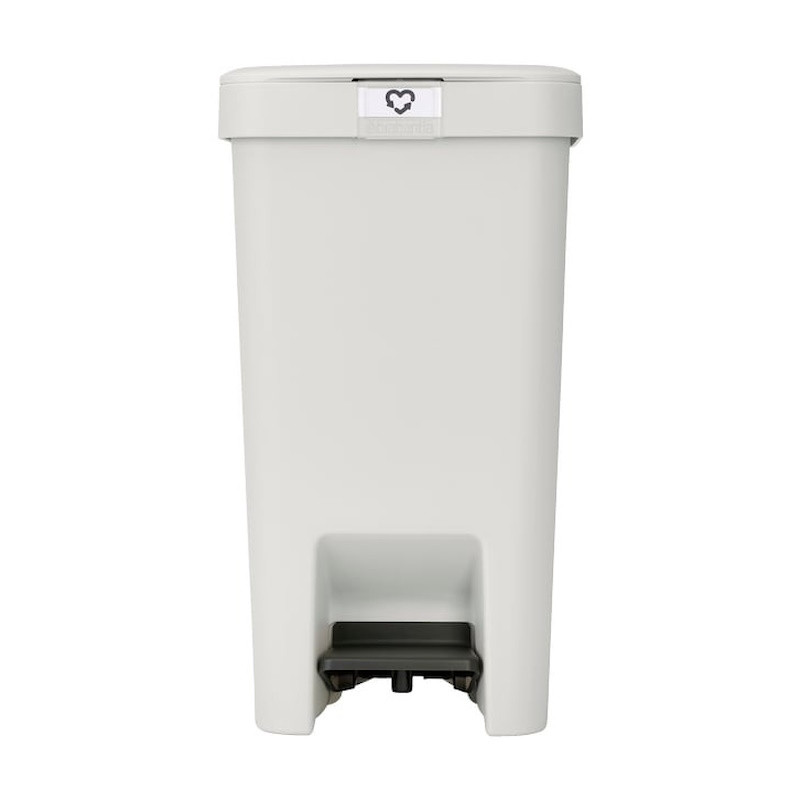 Coș cu pedală Brabantia StepUp 1008480, 16 L, Materiale ecologice, Deschidere mare, Gri deschis