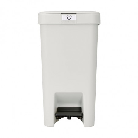 Coș cu pedală Brabantia StepUp 1008480, 16 L, Materiale ecologice, Deschidere mare, Gri deschis