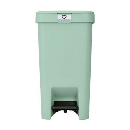 Coș cu pedală Brabantia StepUp 1008481, 16 L, Materiale ecologice, Deschidere mare, Verde deschis