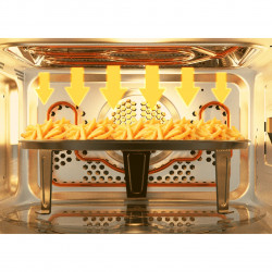 Cuptor cu microunde Finlux FMO-2525, 4250W, 25 L, Gatire cu aer cald, 8 programe, Convectie, Grill, Timer, Negru