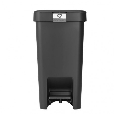 Coș cu pedală Brabantia StepUp 1008476, 10 L, Materiale ecologice, Deschidere mare, Gri închis