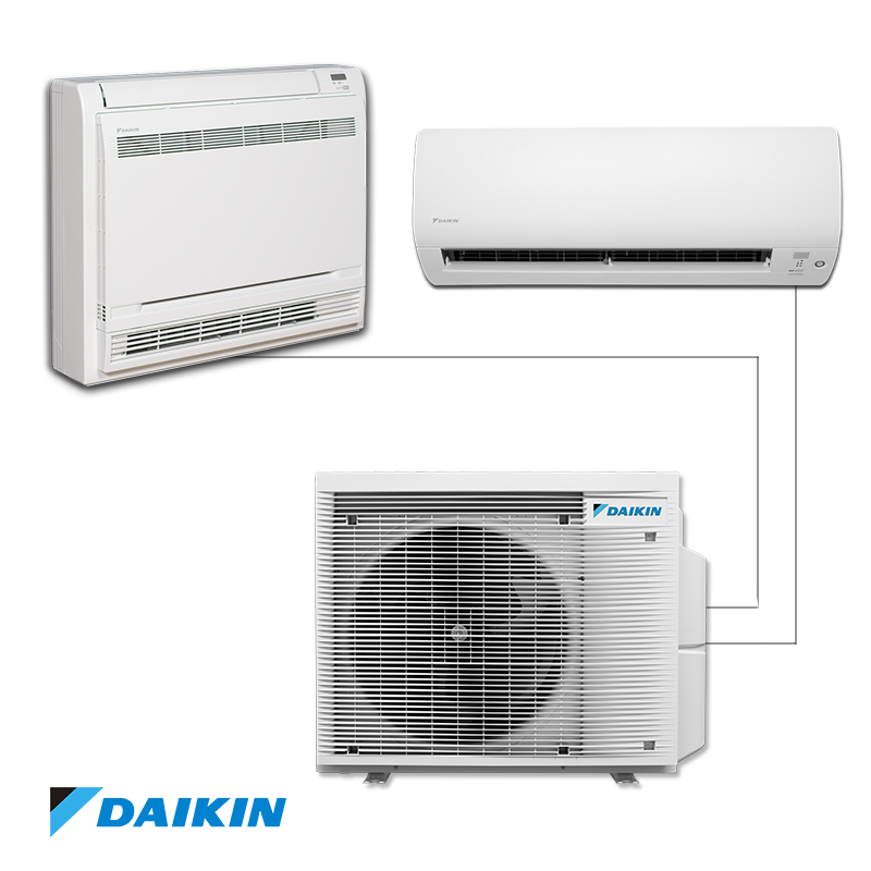 Unitate exterioara pentru sistem multi-split Daikin 2MXM50A, 18000 BTU, 35 m², Pana la 2 unitati interioare, R-32, Alb